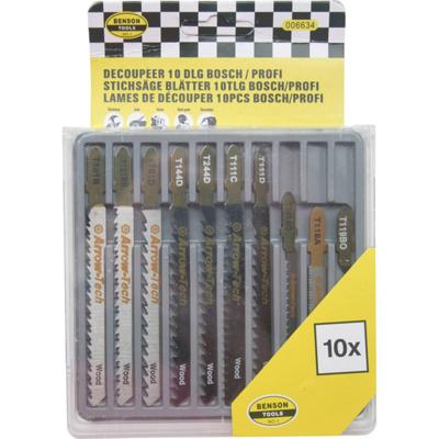 Decoupeerzaagbladen set 10 delig profi t schacht