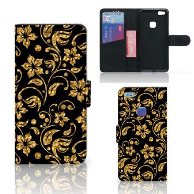 Huawei P10 Lite Hoesje Gouden Bloemen Huawei P10 Lite Hoesje Gouden Bloemen
