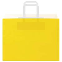 VidaXL Papieren zakken 250 st met hengsels 32x17x25 cm geel - thumbnail