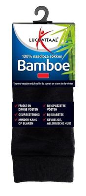 Lucovitaal Bamboe Sokken Zwart 43-46 Lucovitaal Bamboe Sokken Zwart 43-46