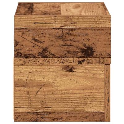 Nachtkastje wandgemonteerd 45x26x28,5 cm oud houtkleurig - thumbnail