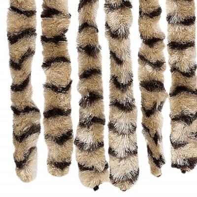 Vliegengordijn 90x220 cm chenille beige en bruin