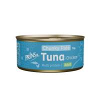 Prins Chunky Paté Adult tonijn met kip natvoer kat 48 x 70 g - thumbnail