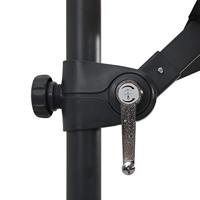 Zweefparasol met LED en stalen paal 250x250 cm zwart - thumbnail