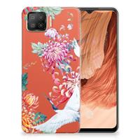OPPO A73 4G TPU Hoesje Bird Flowers - thumbnail