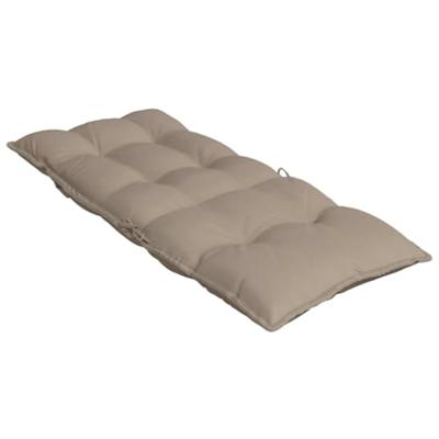 Stoelkussens 6 st hoge rug oxford stof taupe