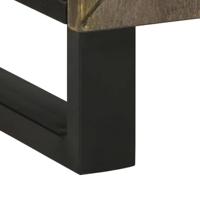 Wastafelkast 62x33x58 cm massief mangohout zwart - thumbnail