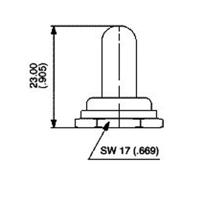 APEM N36116005 U851 Afdichtkap Vernikkeld, Zwart 1 stuk(s) - thumbnail