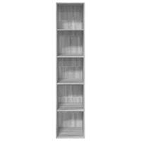 Boekenkast 40x30x189 cm bewerkt hout grijs sonoma eikenkleurig - thumbnail