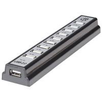 Manhattan USB-Hub USB 2.0-hub 10 poorten Zwart, Zilver - thumbnail