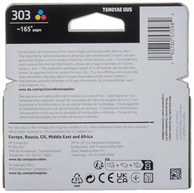 HP inktcartridge 303, 165 pagina&apos;s, OEM T6N01AE, 3 kleuren