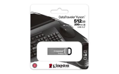 Kingston DataTraveler Kyson USB-stick Retail 512 GB Zilver DTKN/512GB USB-A 3.2 Gen 1 Kingston DataTraveler Kyson USB-stick Retail 512 GB Zilver DTKN/512GB USB-A 3.2 Gen 1