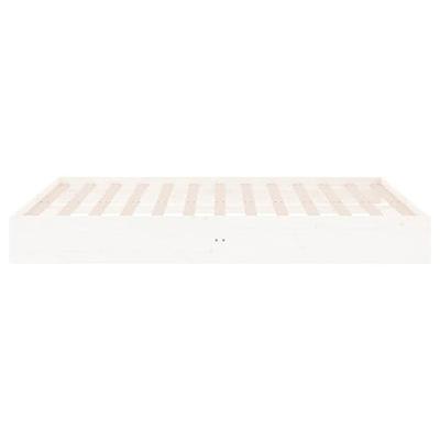 Bedframe massief hout wit 120x200 cm