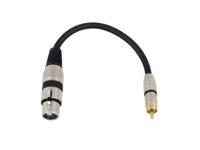 OMNITRONIC Adapter Cable XLR(F)/RCA(M) 0.2m bk - thumbnail