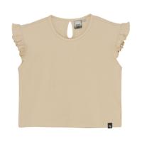 Ruffle Sleeve Cropped Top Sandshell - thumbnail