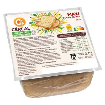 Cereal Maxi 3 zadenbrood gluten- en lactosevrij 350 Gram