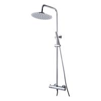 Caral thermostatische regendoucheset opbouw chroom - thumbnail