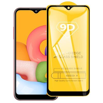Voor Galaxy A01 9D Full Glue Full Screen Tempered Glass Film
