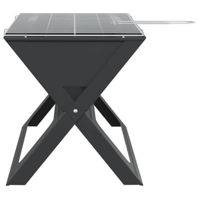 VidaXL Buiten grill zwart 46 x 31 x 31 cm staal