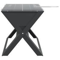 VidaXL Buiten grill zwart 46 x 31 x 31 cm staal - thumbnail