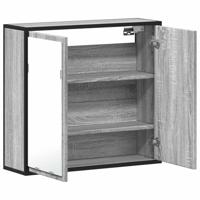 Badkamerspiegelkast 65x20x60 cm bewerkt hout grijs sonoma eiken - thumbnail