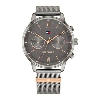 Horlogeband Tommy Hilfiger TH-184-3-34-2966 / TH679001771 Mesh/Milanees Antracietgrijs