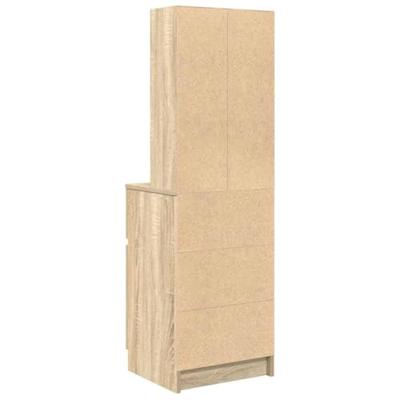 Nachtkastje 39x35x125 cm bewerkt hout sonoma eikenkleurig