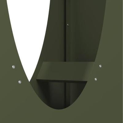 Brandhoutrek 50x23x100 cm koudgewalst staal olijfgroen