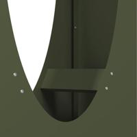 Brandhoutrek 50x23x100 cm koudgewalst staal olijfgroen - thumbnail