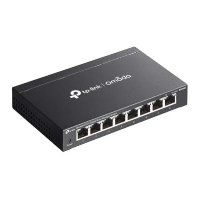 TP-Link ES208G 8-poorts Gigabit netwerkschakelaar, Omada Ethernet-schakelaar, Ethernet-splitter, metalen behuizing, eenvoudig cloudbeheer, stille werking, energiebesparing, plug & play, desktop