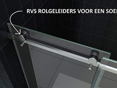 Pared cabine met 1 schuifdeur 1400 x 900 x 2000 x 8 mm nano helder glas/chroom Pared cabine met 1 schuifdeur 1400 x 900 x 2000 x 8 mm nano helder glas/chroom