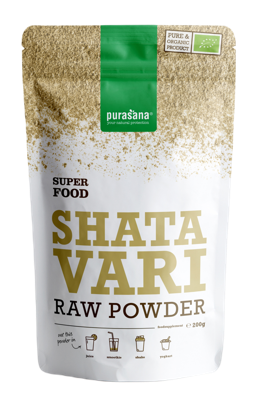 Purasana Shatavari poeder vegan bio 200 Gram Purasana Shatavari poeder vegan bio 200 Gram