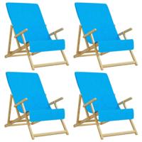 VidaXL Strandhanddoeken 4 st 400 g/m² 60x135 cm stof turquoise - thumbnail