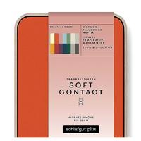 Schlafgut Schlafgut Soft Contact Jersey Flanel Hoeslaken XL - 180x200 - 200x200 269 Red Mid - thumbnail