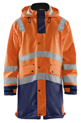 Blåkläder Regenjas High-Vis LEVEL 3 43262005 | High-Vis Oranje/Marineblauw | Maat XXL - 7330509570401