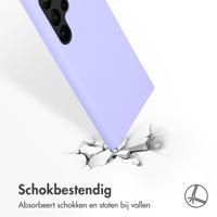 Accezz Liquid Silicone Backcover Samsung Galaxy S23 Ultra Telefoonhoesje Paars - thumbnail