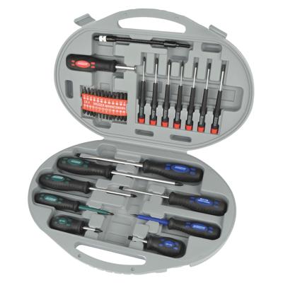 Brüder Mannesmann Schroevendraaierset Werkplaats 42-delig Plat, Kruiskop Phillips, Kruiskop Pozidriv, Inbus, T-profiel