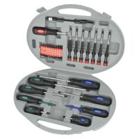 Brüder Mannesmann Schroevendraaierset Werkplaats 42-delig Plat, Kruiskop Phillips, Kruiskop Pozidriv, Inbus, T-profiel - thumbnail