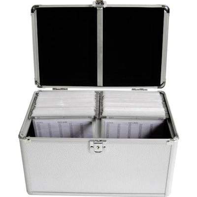 MediaRange CD-koffer 200 CDs/DVDs/Blu-rays Aluminium Zilver 1 stuk(s) (b x h x d) 30.1 x 18 x 19 cm BOX75