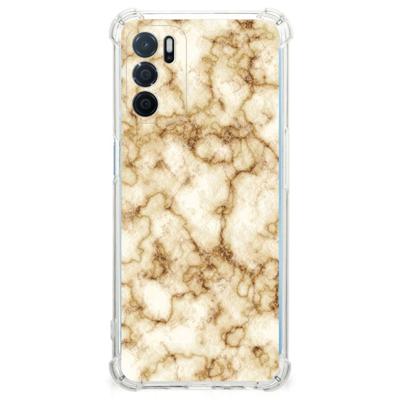 OPPO A16 | A16s | A54s Anti-Shock Hoesje Marmer Goud OPPO A16 | A16s | A54s Anti-Shock Hoesje Marmer Goud