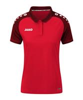 JAKO 6322D Polo Performance Dames - Rood/Zwart - 40 - thumbnail