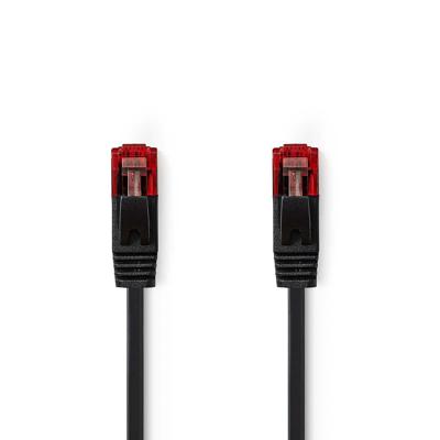 CAT6 UTP Platte Netwerkkabel | RJ45 Male - RJ45 Male | 0,5 m | Zwart