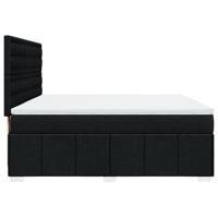 Boxspring met matras stof zwart 180x200 cm - thumbnail