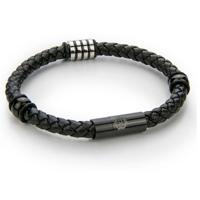 Monomen Men's Genuine Nappa Leather Bracelet MM10828BB - thumbnail