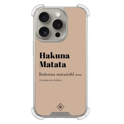 iPhone 15 Pro shockproof hoesje - Hakuna matata iPhone 15 Pro shockproof hoesje - Hakuna matata