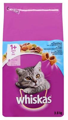 Whiskas Combipack Adult 1+ kattenvoer 2 stuks: tonijn 3,8 kg + kip 3,8 kg Whiskas Combipack Adult 1+ kattenvoer 2 stuks: tonijn 3,8 kg + kip 3,8 kg