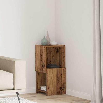 Hoekkast Wit 30,5x30x65cm Bewerkt hout Hoekkast Wit 30,5x30x65cm Bewerkt hout