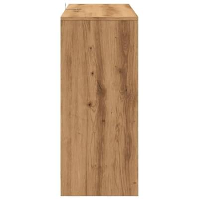 Dressoir 102x33x75 cm bewerkt hout artisanaal eikenkleurig