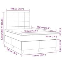 Boxspring met matras en LED stof zwart 120x190 cm - thumbnail