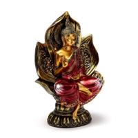 Rood & Goud Thaise Boeddha Zittende Lotus - thumbnail